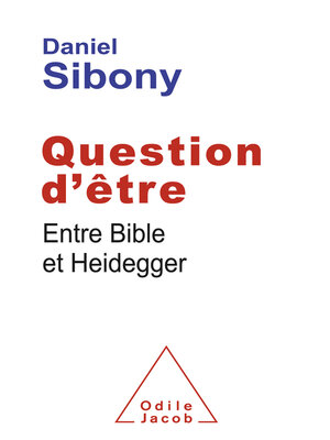 cover image of Question d'être